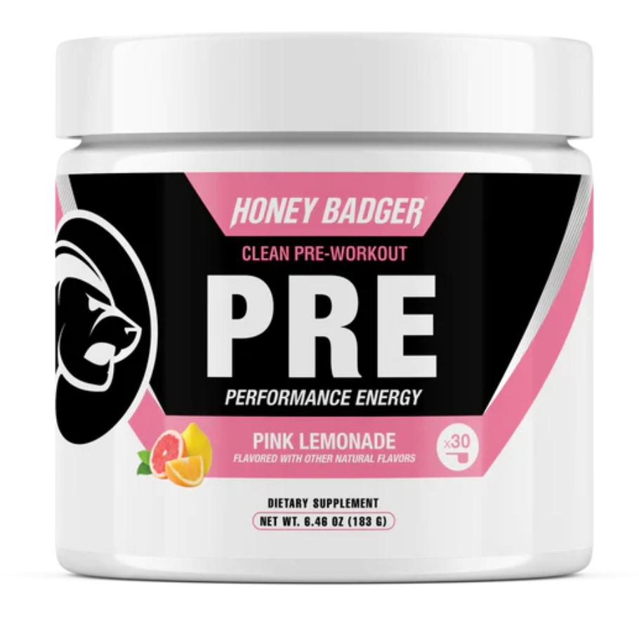 Honey Badger Pre workout mix. For referral link.